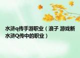 水浒q传手游职业（浪子 游戏新水浒Q传中的职业）
