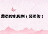 裴勇俊电视剧（裴勇俊）