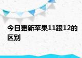 今日更新苹果11跟12的区别