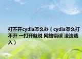 打不开cydia怎么办（cydia怎么打不开 一打开就说 网络错误 没法载入）