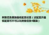 刺客信条黑旗最低配置设置（这配置开最低配置可不可以玩刺客信条4黑旗）