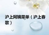 沪上阿姨菜单（沪上春歌）