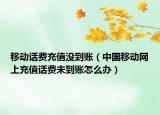移动话费充值没到账（中国移动网上充值话费未到账怎么办）