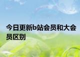 今日更新b站会员和大会员区别