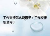 工作交接怎么说再见（工作交接怎么写）