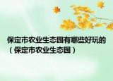 保定市农业生态园有哪些好玩的（保定市农业生态园）