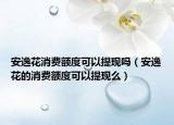 安逸花消费额度可以提现吗（安逸花的消费额度可以提现么）