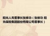 阳光人寿董事长张维功（张维功 阳光保险集团股份有限公司董事长）