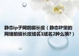 静态ip子网前缀长度（静态IP里的网络前缀长度域名1域名2肿么填?）