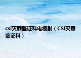 csi灭罪鉴证科电视剧（CSI灭罪鉴证科）