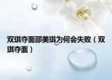 双琪夺面邵美琪为何会失败（双琪夺面）