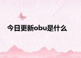 今日更新obu是什么