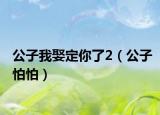 公子我娶定你了2（公子怕怕）