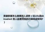 英雄联盟怎么查看别人皮肤（玩LOL用skinselect 他人能看到我的召唤师皮肤吗?）