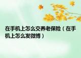 在手机上怎么交养老保险（在手机上怎么发微博）