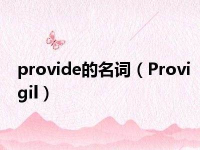 provide的名词（Provigil）