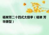 杨慧芳二十四式太极拳（杨慧 芳华原型）