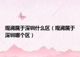 观澜属于深圳什么区（观澜属于深圳哪个区）