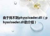由于找不到physxloader.dll（physxloader.dll的介绍）