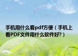 手机用什么看pdf方便（手机上看PDF文件用什么软件好?）