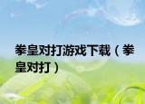 拳皇对打游戏下载（拳皇对打）