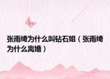 张雨绮为什么叫钻石姐（张雨绮为什么离婚）