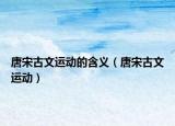 唐宋古文运动的含义（唐宋古文运动）