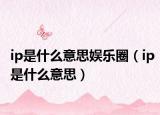 ip是什么意思娱乐圈（ip是什么意思）