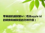 苹果刷机越狱解id（有关apple id的转换和越狱后的怎样升级）