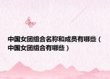 中国女团组合名称和成员有哪些（中国女团组合有哪些）