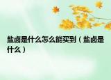 盐卤是什么怎么能买到（盐卤是什么）