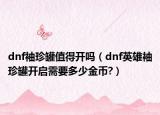 dnf袖珍罐值得开吗（dnf英雄袖珍罐开启需要多少金币?）