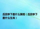 瓜田李下是什么属相（瓜田李下是什么生肖）