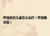 甲流症状儿童怎么治疗（甲流概念股）