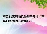 苹果11系列有几款型号尺寸（苹果11系列有几款手机）