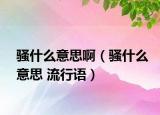 骚什么意思啊（骚什么意思 流行语）