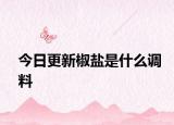 今日更新椒盐是什么调料