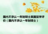 国内不承认一年制硕士英国留学评价（国内不承认一年制硕士）