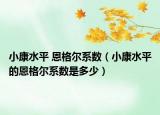 小康水平 恩格尔系数（小康水平的恩格尔系数是多少）