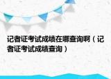记者证考试成绩在哪查询啊（记者证考试成绩查询）