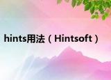 hints用法（Hintsoft）