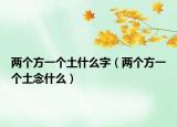 两个方一个土什么字（两个方一个土念什么）