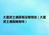 大夏武士潘森有没有特效（大夏武士潘森稀有吗）