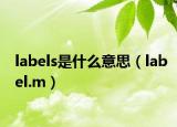 labels是什么意思（label.m）