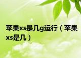 苹果xs是几g运行（苹果xs是几）