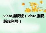 vista旗舰版（vista旗舰版序列号）
