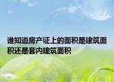 谁知道房产证上的面积是建筑面积还是套内建筑面积