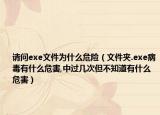 请问exe文件为什么危险（文件夹.exe病毒有什么危害,中过几次但不知道有什么危害）
