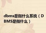 dbms是指什么系统（DBMS是指什么）