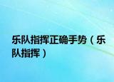 乐队指挥正确手势（乐队指挥）